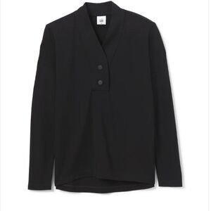 Cabi Size S Small Ritzy Top Black Long Sleeve Button Snap 4565